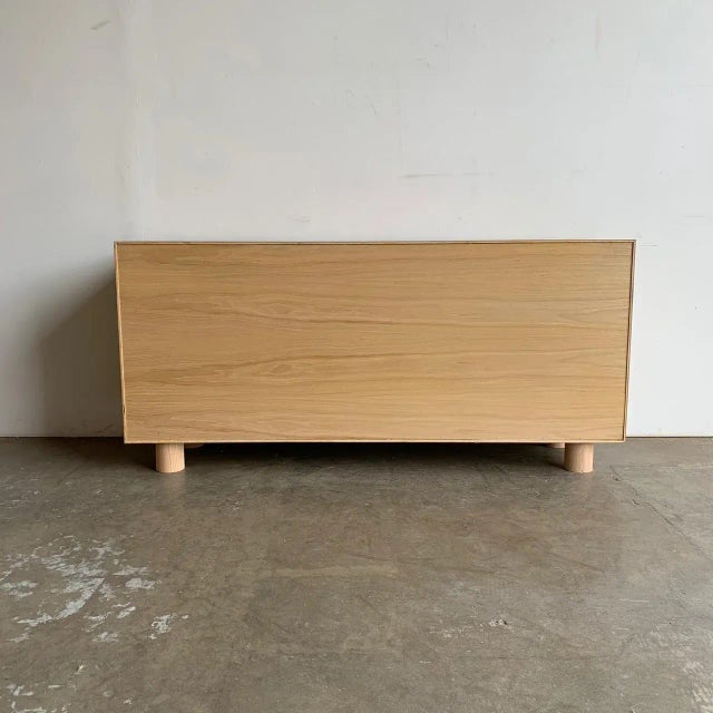 Wood Made to Order White Oak Cane Credenza For Sale - Image 7 of 10
