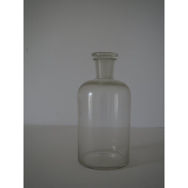 Rustic European Vintage Clear Pharmacy Bottles - Set of 3 For Sale - Image 3 of 4