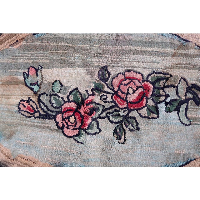 1900s, Handmade Vintage American Hooked Rug 2.4' X 3.4' For Sale In New York - Image 6 of 8