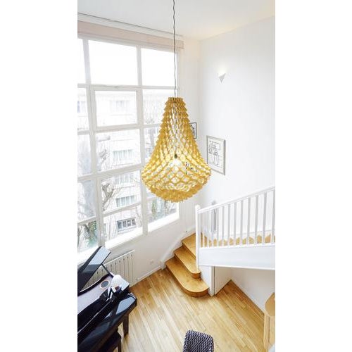 Textile Crown Large Silver Pendant Lamp by JSPR For Sale - Image 7 of 18
