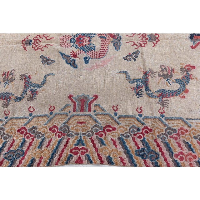 Antique Chinese Silk Dragon Rug Doris Leslie Blau For Sale - Image 4 of 7