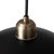 Metal 1970s Luna Bella Pendant Light Small - Matte Black, Weathered Brass For Sale - Image 7 of 10