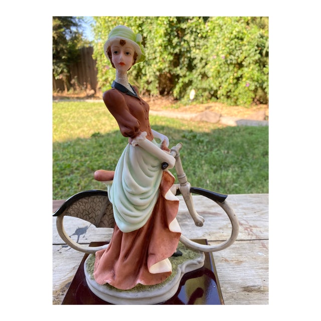 Leonardo Collection- Lady On. Bike Statute - Resin Detailed Figurine - Collectable For Sale