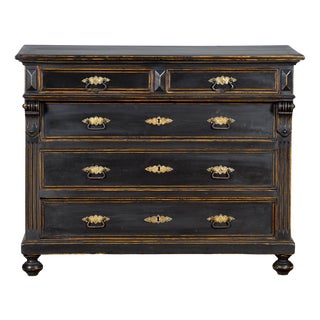 Black Chest of Drawers, 1900 For Sale