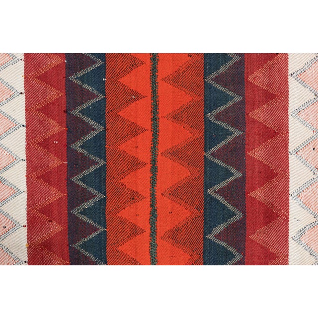 Traditional Vintage Jajim Qashqai Persian Kilim in Vibrant Polychromatic Tones - Rug & Kilim For Sale - Image 3 of 7