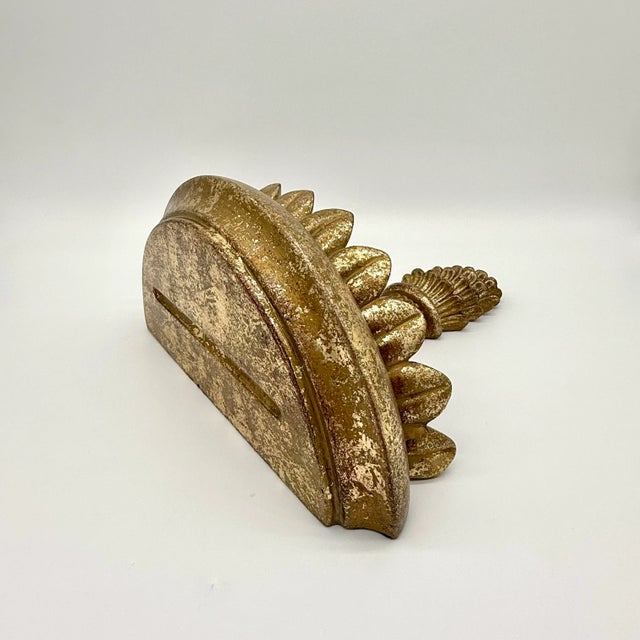 Late 20th Century Large Vintage Gilded Wall Bracket For Sale - Image 5 of 7