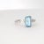 14k White Gold Ring With Octagon Aquamarine and Diamonds For Sale - Image 16 of 18