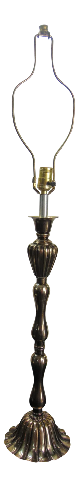Regency Style Silver Candlestick Form Lamp