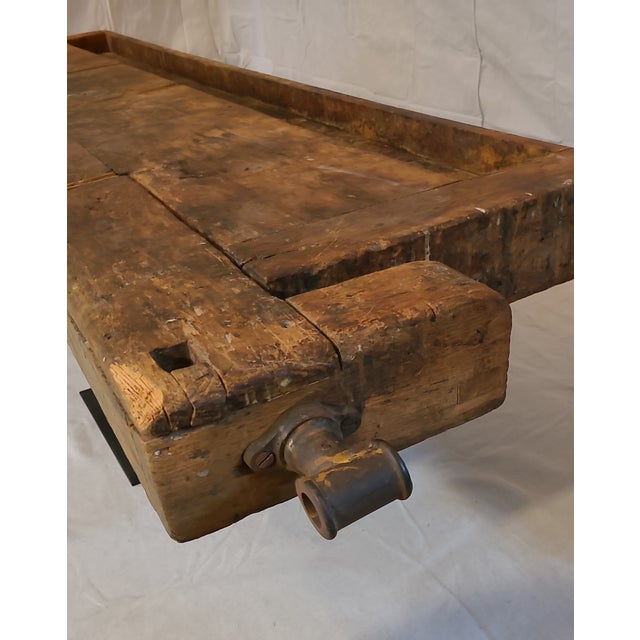Mid 19th Century Antique Carpenters Bench Coffee Table For Sale - Image 5 of 10