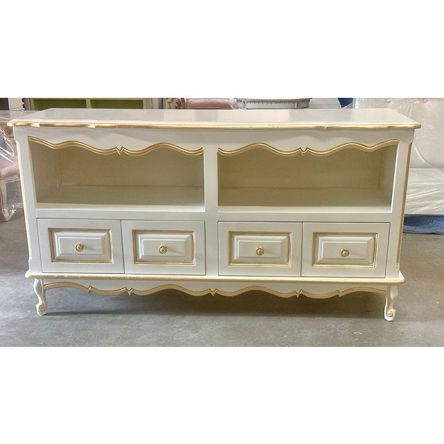 Elegance meets functionality with this exquisite French Double Bookcase, featuring a sophisticated white finish and...