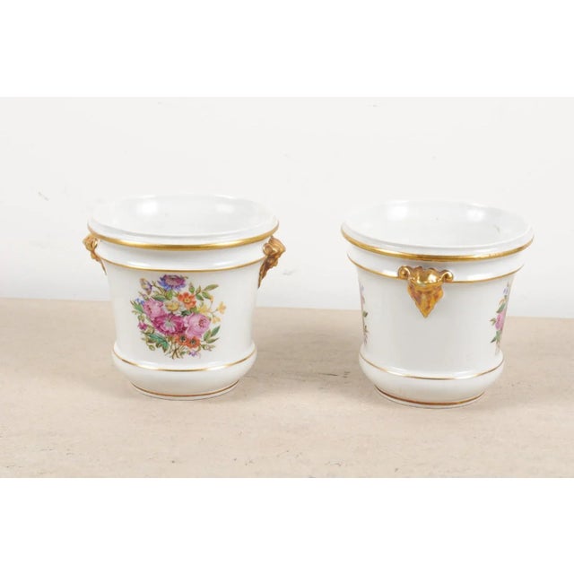Late 18th Century Late 18th Century French Porcelain Cachepots - a Pair For Sale - Image 5 of 13