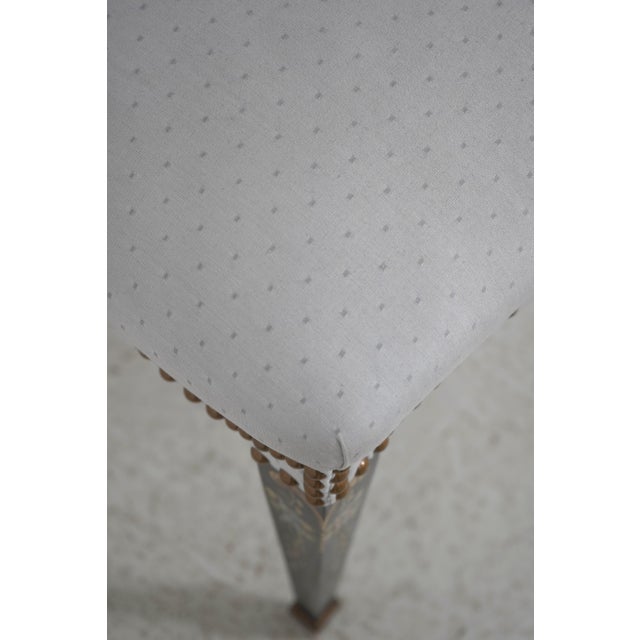 Set of 8 Hand Painted Hepplewhite Style Dining Chairs For Sale - Image 9 of 18