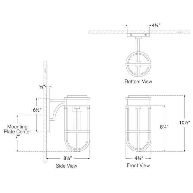 Gracie Tall Bracketed Sconce in Bronze with White Glass Designer: Chapman & Myers Finish: Bronze Height: 10.5" Width:...