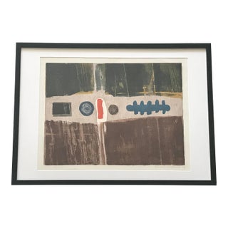 Michael Rothenstein Modernist Woodcut, 1961, Signed and Framed For Sale