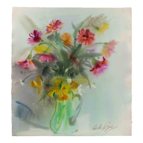 Carlo Ravagnan, Still Life, 1960s, Watercolor For Sale
