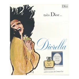 1974 French Vintage Dior Perfume Advertisement Print by Gruau