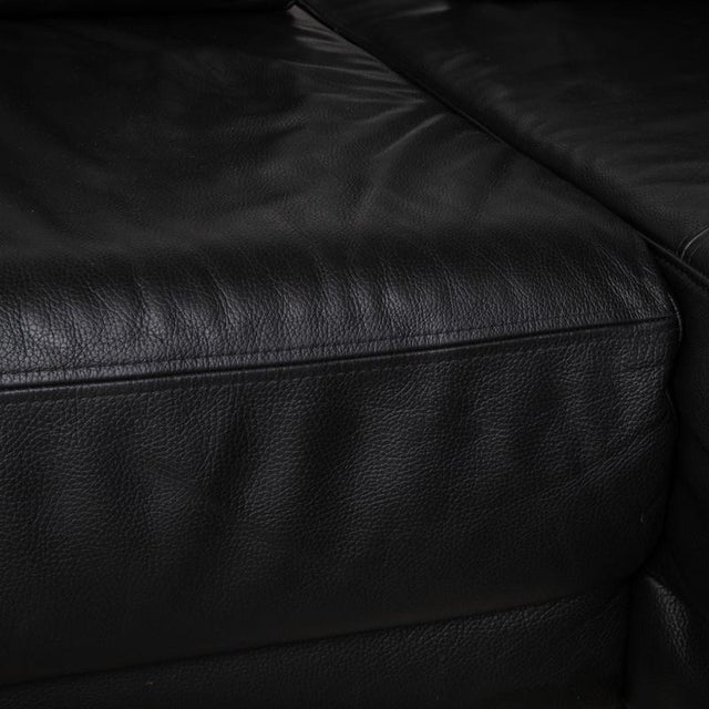 Brand Face Corner Sofa in Black Leather from Ewald Schillig For Sale - Image 10 of 18
