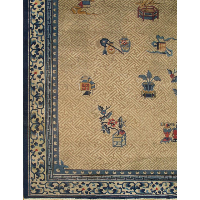 Art Nouveau Large Antique Western Chinese Rug 11'6" X16'2" For Sale - Image 3 of 9