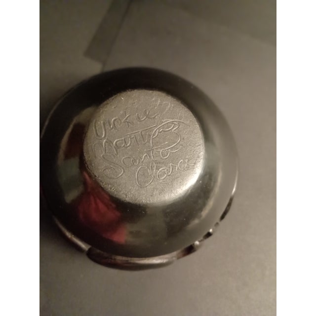 Native American Black Santa Clara Pueblo Clay Pot (1999) by Vickie Martinez For Sale - Image 10 of 11