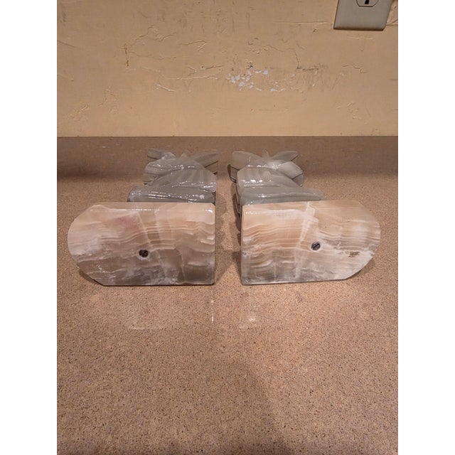 Stone Mexican Onyx Mayan Figure Bookends For Sale - Image 7 of 10