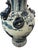 Unusual antique Chinese Ceramic Vase with human figures and appliqued turtles, snakes and foo dogs. Celadon with blue...