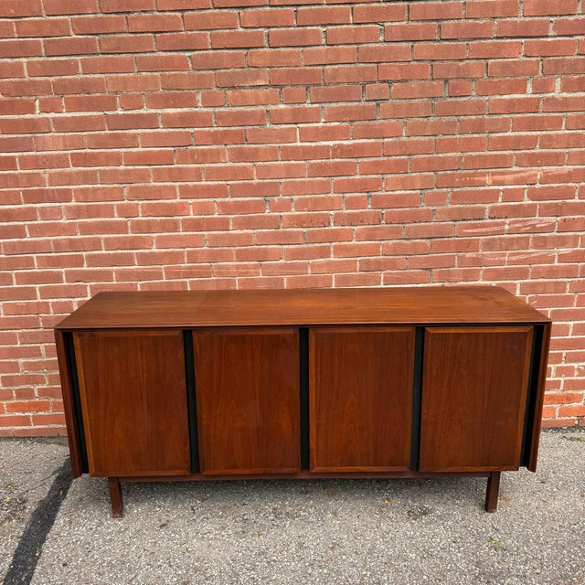 Mid 20th Century Mid 20th Century Dillingham Esprit Walnut & Cane Credenza Hutch by Merton Gershun For Sale - Image 5 of 12