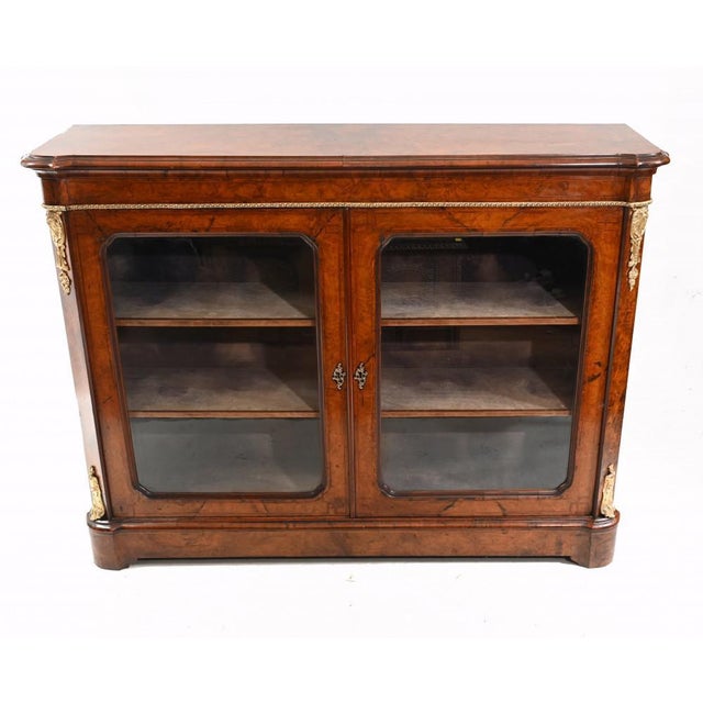 Victorian Pier Display Cabinet in Walnut, 1860s For Sale - Image 9 of 9