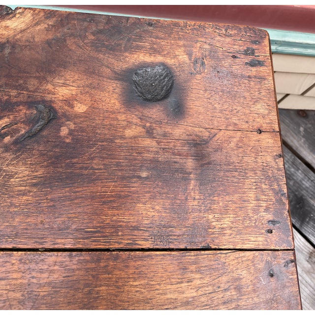 19th C French Provincial Louis XV Style Solid Walnut Writing Desk, Hall or Side Table - For Sale - Image 15 of 18