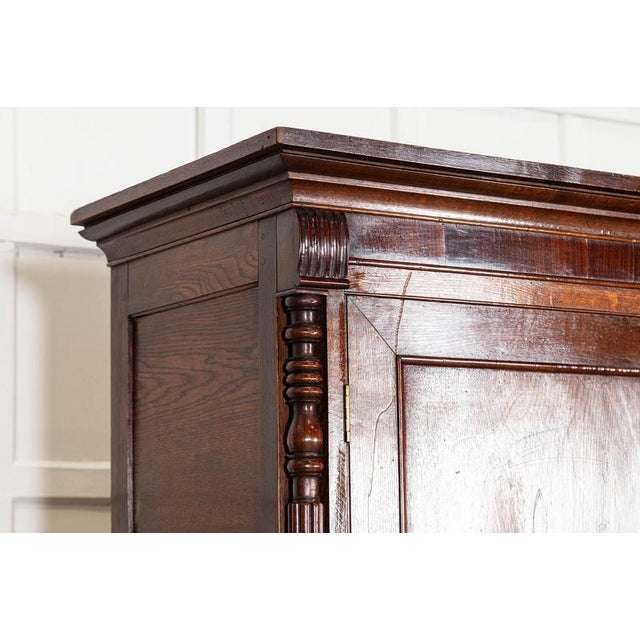 Large 19th Century English Georgian Oak Housekeepers Cupboard, 1820 For Sale - Image 9 of 18