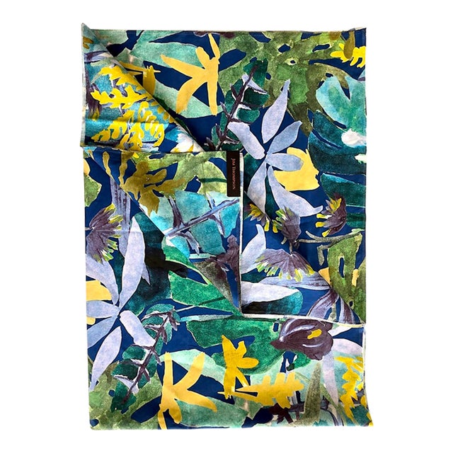 Jim Thompson Kahala Fabric in Ultramarine, 1 Meter (40") For Sale