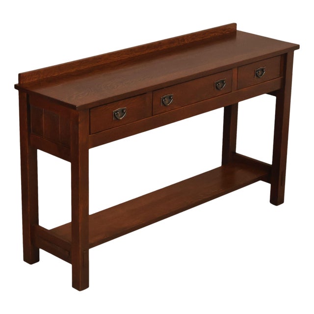 Stickley Mission Collection Oak Console Table Server For Sale