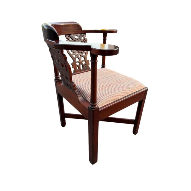 Quick Hits: Piece Name: Chippendale Corner Chair Style: Chippendale / American Traditional Materials: Mahogany finish;...