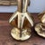 Modern Modernist Mid Century Sculptural Solid Brass Candle Pricks- A Pair For Sale - Image 3 of 8