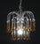 Italian 1980s The Amber Crown, Murano Chandelier Amber and Crystal Drops - Set of 2 For Sale - Image 3 of 16