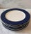 1990s Vintage Italian Pagnossin Treviso Blue Dinner Plates - Set of 6 For Sale - Image 5 of 8