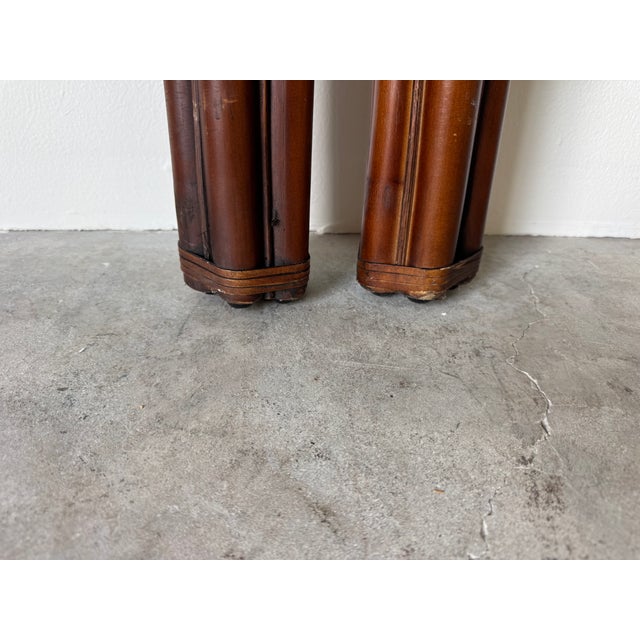 Pair of Vintage McGuire-Style Rattan Headboards With Leather Wrapped Bindings For Sale - Image 13 of 14