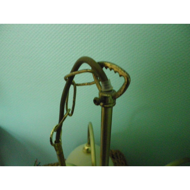 Five-Arm Chandelier with Marble-Effect Tinted Glass Shades from Honsel Brand, Germany, 1970s For Sale - Image 14 of 18