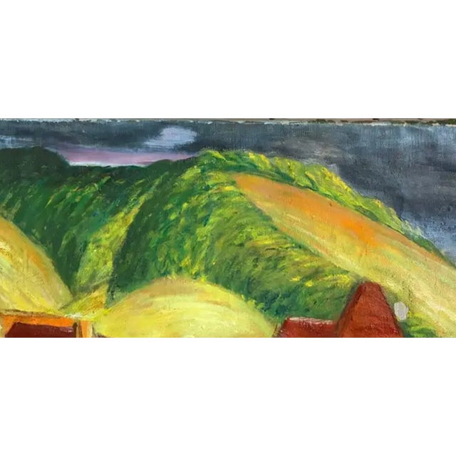Early French Painting - Red Roofs - Signed For Sale In New York - Image 6 of 8