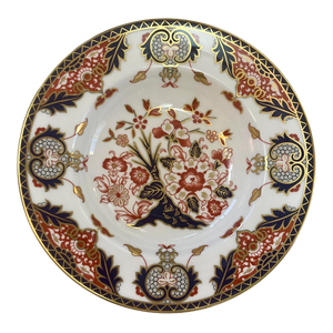 Rimmed Soup Bowl in Classic Imari Design "Derby Japan" by Royal Crown Derby
