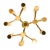 Metal Brutalist Chandelier in Brass with 12 Arms by Angelo Brotto for Esperia, Italy, 1960s For Sale - Image 7 of 9