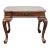 Cherrywood End Table With Cabriole Legs and Glass Insert For Sale