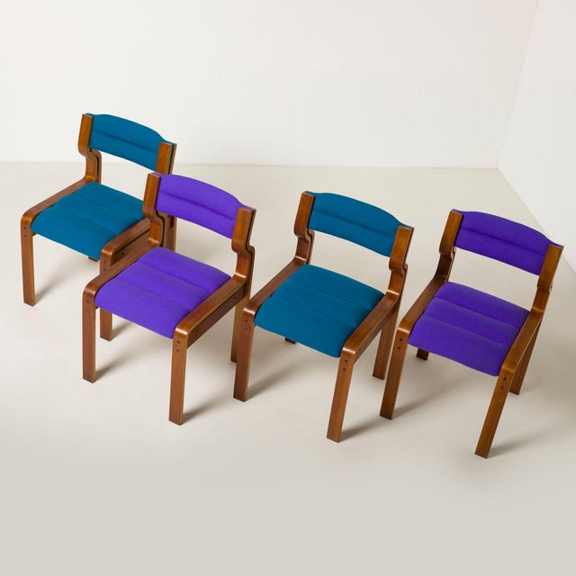 Dining Chairs by Jan Bocan for Holesov, Czechoslovakia, 1970, Set of 4 For Sale - Image 4 of 15