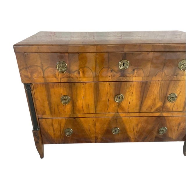Wood Biedermeier Walnut Chest of Drawers, German Circa 1830 For Sale - Image 7 of 13