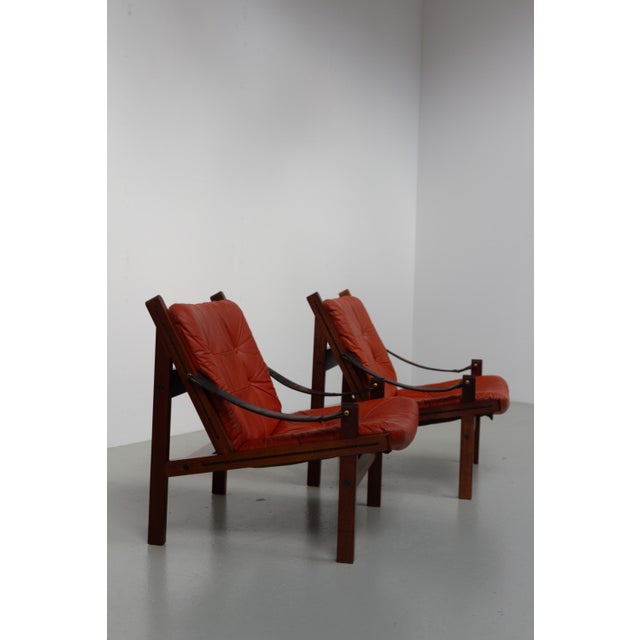 Norwegian Hunter Easy Chairs by Torbjørn Afdal for Bruksbo, 1970s, Set of 2 For Sale - Image 6 of 18