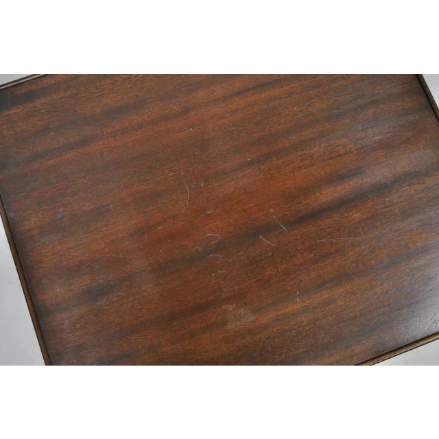 Vintage Sheraton Federal Mahogany Magazine Rack Book Stand Side End Table For Sale In Philadelphia - Image 6 of 10