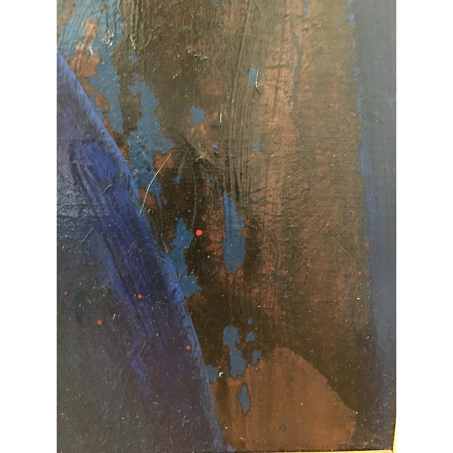 Red Vintage Mid Century Abstract Oil Painting by Listed Artist Daniel Buckler For Sale - Image 8 of 10