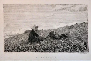 Spring - Original Etching by Telemaco Signorini - 1873 1873