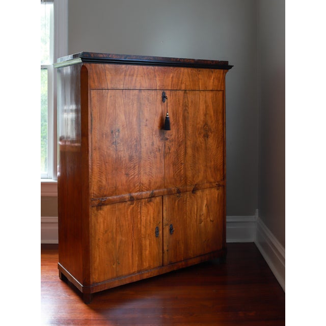 19th C Biedermeier Secretary Desk, Secrétaire À Abattant For Sale - Image 6 of 18