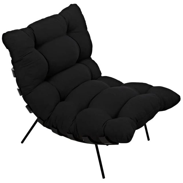 Not Yet Made - Made To Order NOIR Hanzo Chair with Iron Legs, Charcoal Black For Sale - Image 5 of 6