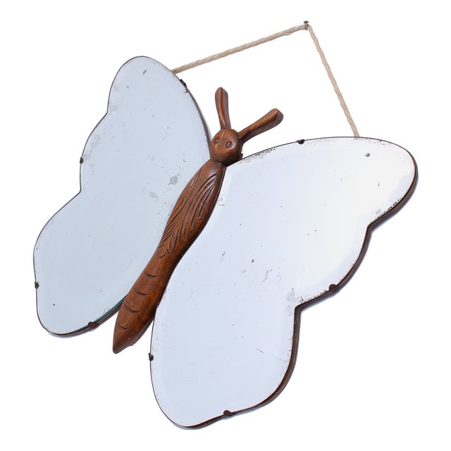 Art Deco Butterfly Mirror, 1930s For Sale